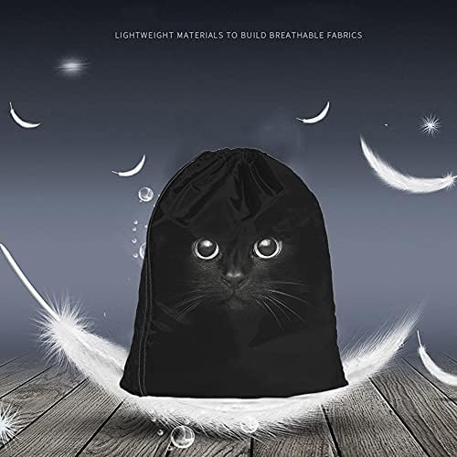 Cool Cat Drawstring Backpack Funny Animal Kitten Bag