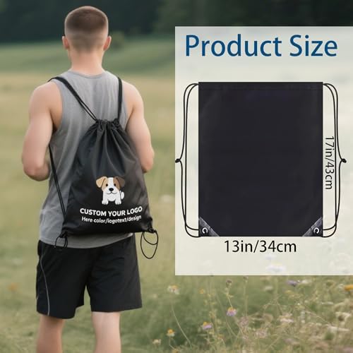 Custom Drawstring Backpacks 30 100 1000PCS with Logo Text Name