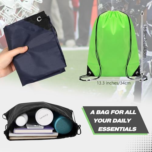 Shappy 60 Pcs Drawstring Gym Bags for Men Women 10 Colors