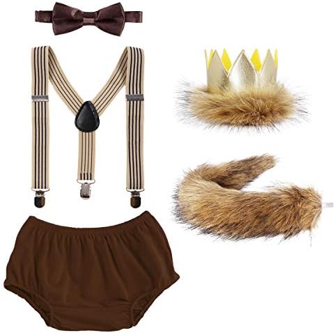 ODASDO Baby Boy 1st Birthday Costume Lion Set