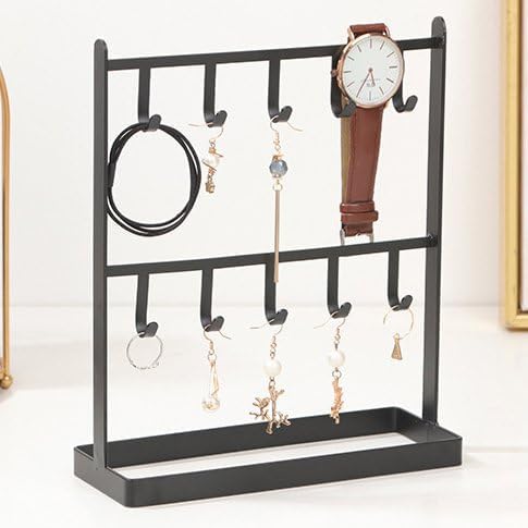 LXZ 1 PC Tabletop Hook Rack Black Hangers for Necklaces Keys Bracelets Ear Rings
