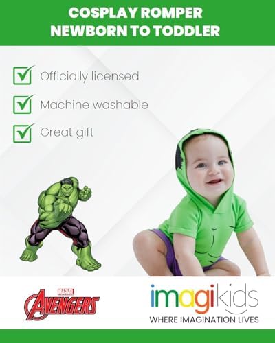 Marvel Avengers Spider-Man Captain America Hulk Kids Romper