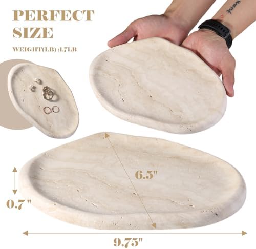 BCS Marble Jewelry Tray with Cloud Design