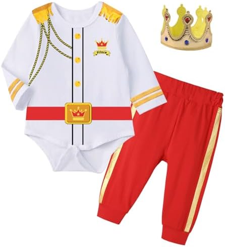 Baby Boys Prince Charming Costume Bodysuit Set