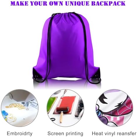 FEPITO 22 Pack Purple Drawstring Bags