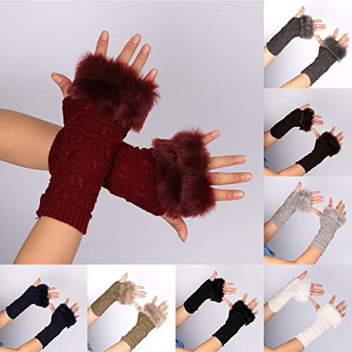Winter Fingerless Gloves for Women Knit Arm Warmers