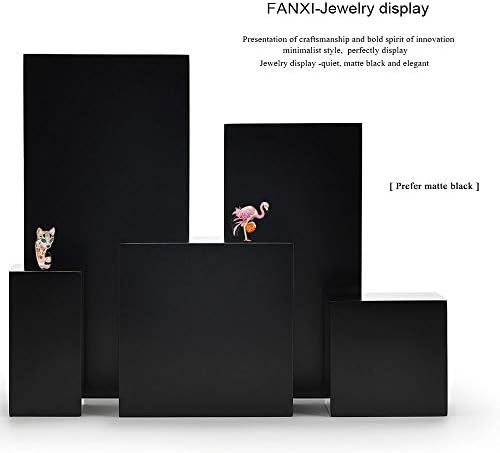Oirlv Minimalist Jewelry Display Stand Organizer Black Square Holder