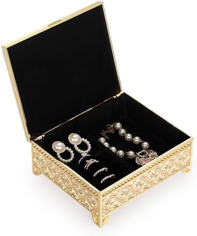 Elldoos Vintage Music Box Jewelry Storage