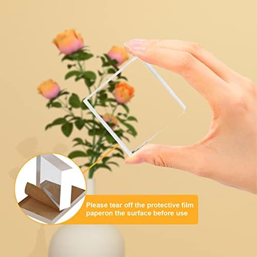 30pcs Acrylic Square Display Blocks - 2x2x1 Inches Clear Jewelry Stand Organizer