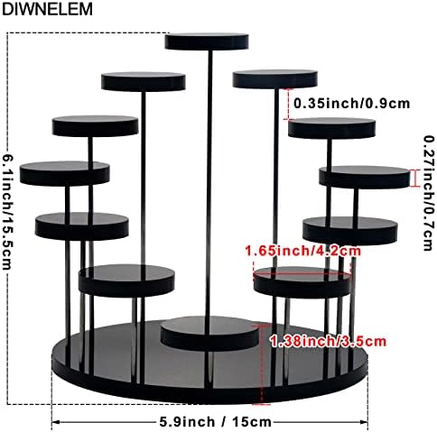 DIWNELEM 12 Tier Acrylic Jewelry Display Tower
