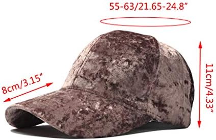 Beerty Baseball Cap Faux Velvet Flannel Hat Solid Color Adjustable Snapback for Women Men Outdoor