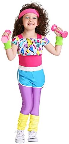 Toddler Girls 80s Workout Halloween Costume