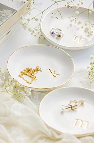 Collective Home Ceramic Jewelry Tray 475 White Surface