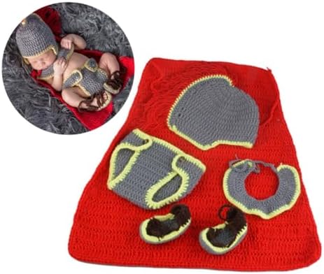 Unisex Newborn Rabbit Ear Knitted Photo Outfit Set for Boys Girls