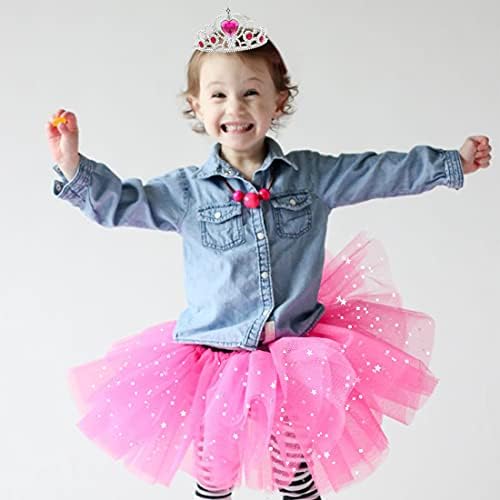 Yocharm 10pcs Multicolored Princess Crown Tiara Ballet Tutu Accessories for Girls Party Favors