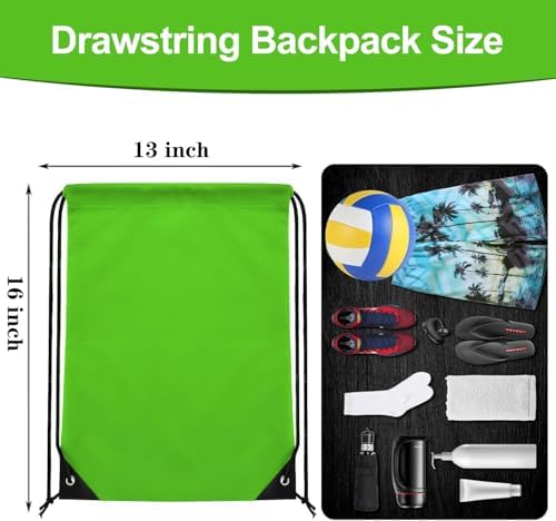 60 Pieces Drawstring Sports Backpack Bags Bulk Gym Sack for Men Women Outdoor