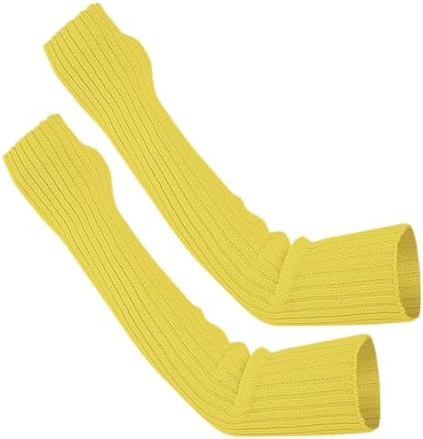 Womens Crochet Fingerless Winter Gloves with Thumb Hole
