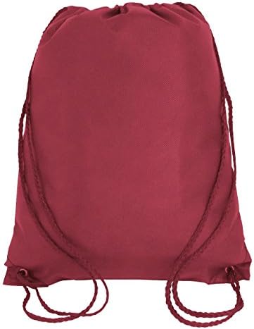 Drawstring Tote Backpack 25 Pack Maroon