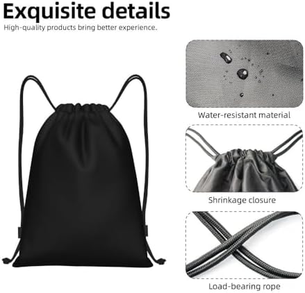 Custom Drawstring Bag with Personalized Logo - Waterproof Gym Backpack