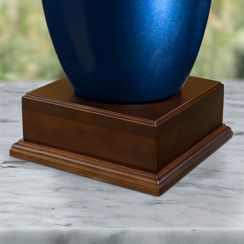 Mainely Urns Polished Walnut Urn Pedestal