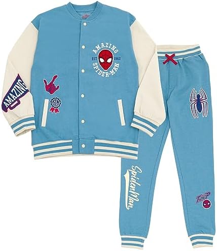 Marvel Spider-Man Fleece Bomber Jacket and Jogger Pants for Kids