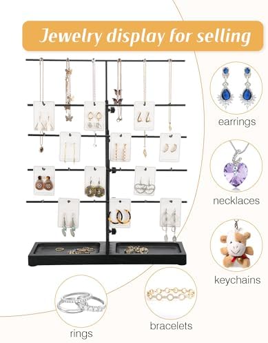 Hulisen Adjustable Earring Display Stand with Tray
