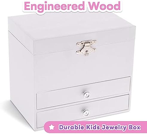 Jewelkeeper Musical Ballerina Jewelry Box with 2 Drawers