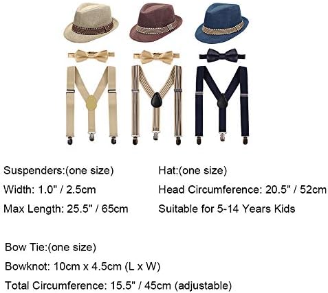 IDOPIP Cake Smash Outfit for Boys with Birthday Hat and Bow Tie Set