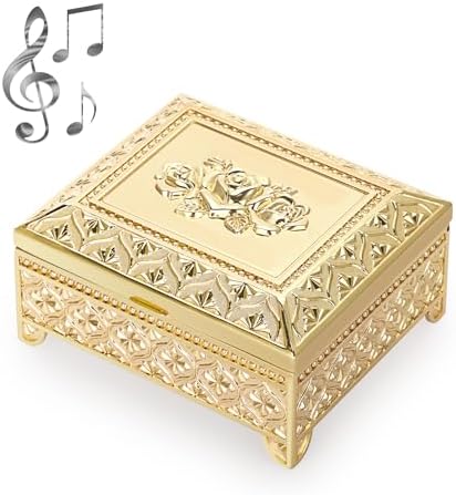 Elldoos Vintage Music Box Jewelry Storage