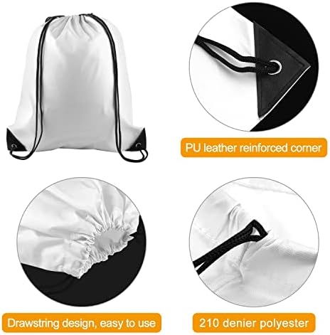 PLULON 25 Pcs White Drawstring Gym Bags