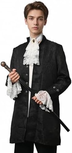 Victorian Lace Jabot and Cuffs Set for Costume Parties