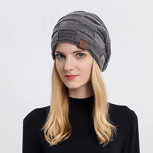 Winter Warm Chunky Soft Beanie Hat for Men and Women