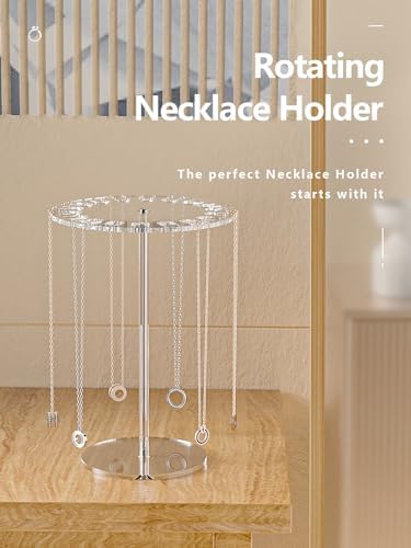 Ausalivan Acrylic Necklace Holder Jewelry Organizer Stand
