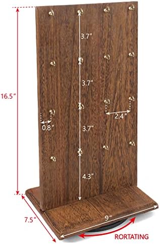 Ikee Design Wooden Rotating Jewelry Display Stand