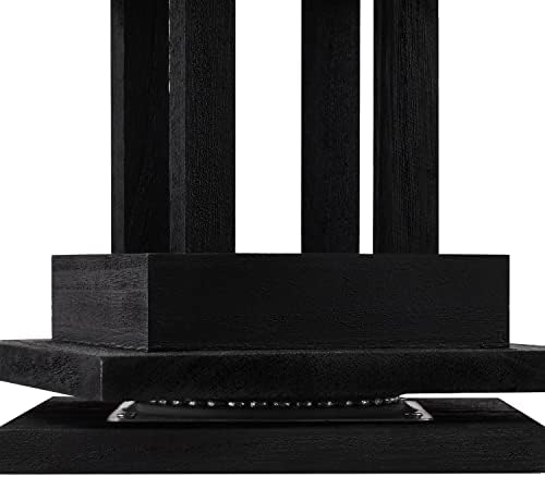 Ikee Design 36 Hooks Rotating Keychain Holder Display Stand - 3 Tier Jewelry Display Tree Stand Black Color