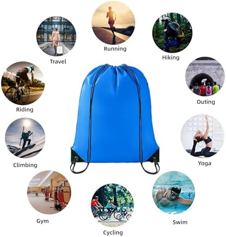 CHEPULA Drawstring Bags 20pcs Bulk Gym Backpack