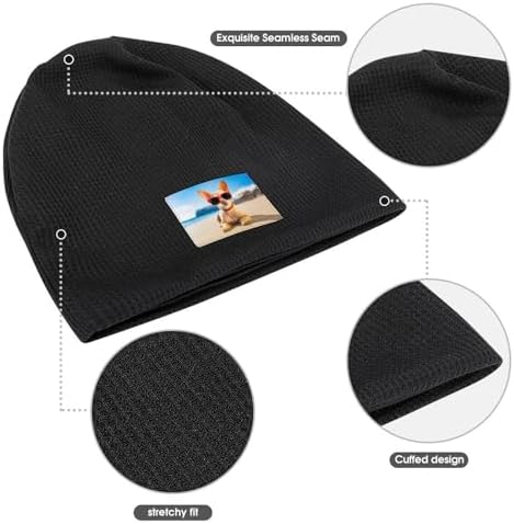 Bttllke Unisex Fleece Lined Winter Beanie for Men Women