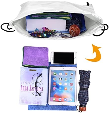 PLULON 25 Pcs White Drawstring Gym Bags