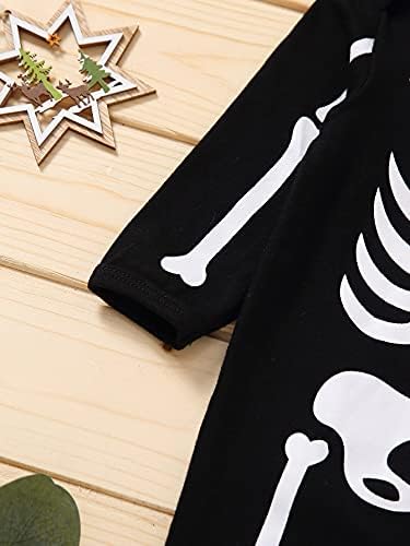 Guodeunh Halloween Costume Romper Skeleton Jumpsuit for Baby Boy or Girl