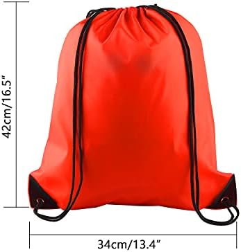 PLULON 30 Pcs Red Drawstring Bags for Yoga Travel and Outdoor Use