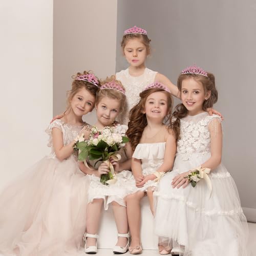 TOBATOBA 10Pcs Sparkling Rhinestone Tiara Headband Set