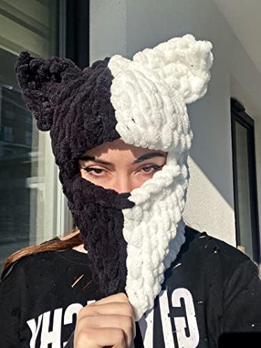 Y2K Knit Balaclava Face Mask for Women Men