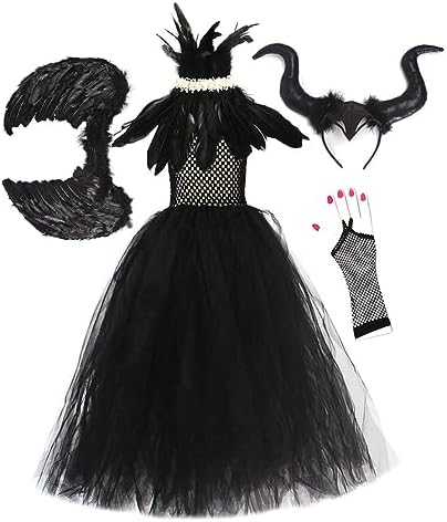 IBTOM Castle Halloween Witch Costume for Girls Kids