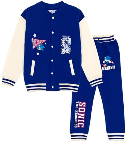SEGA Sonic the Hedgehog Fleece Bomber Jacket and Jogger Pants for Kids