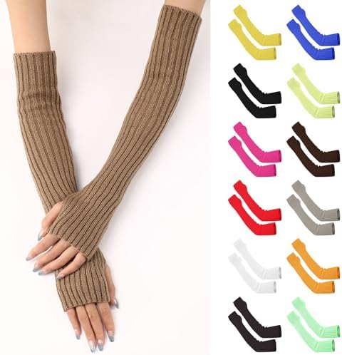 Comfortable Winter Arm Warmers for Women with Thumb Hole