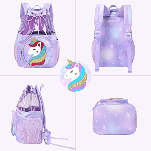 Mygreen Drawstring Gym Backpack for Kids Waterproof