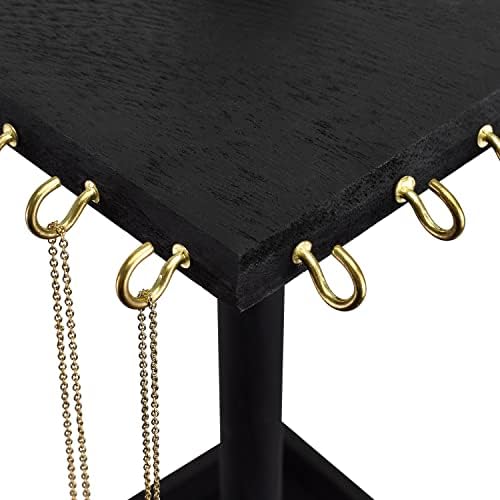 Ikee Design Wooden Rotating Jewelry Display Tower