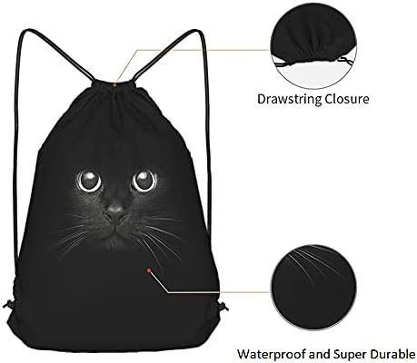 Cool Cat Drawstring Backpack Funny Animal Kitten Bag