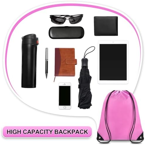 28 PCS Drawstring Backpacks Gym Bags for Men Women