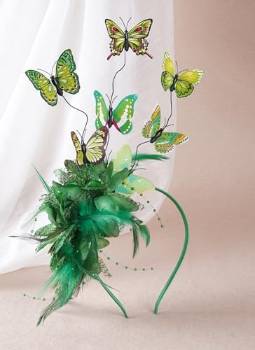 Butterfly Fascinators Hat for Women - 2025 Derby Flower Headband